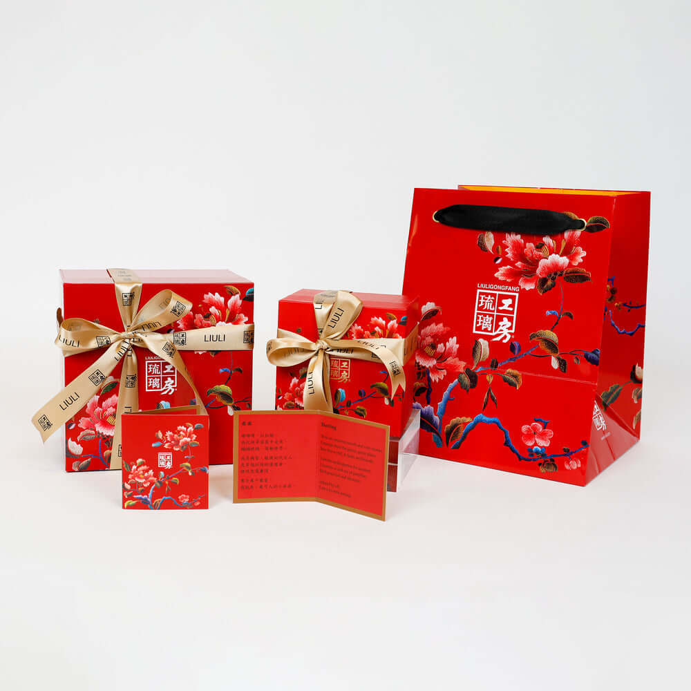 LIULI Crystal Art Crystal Bird Sculpture, "Our Happiness"