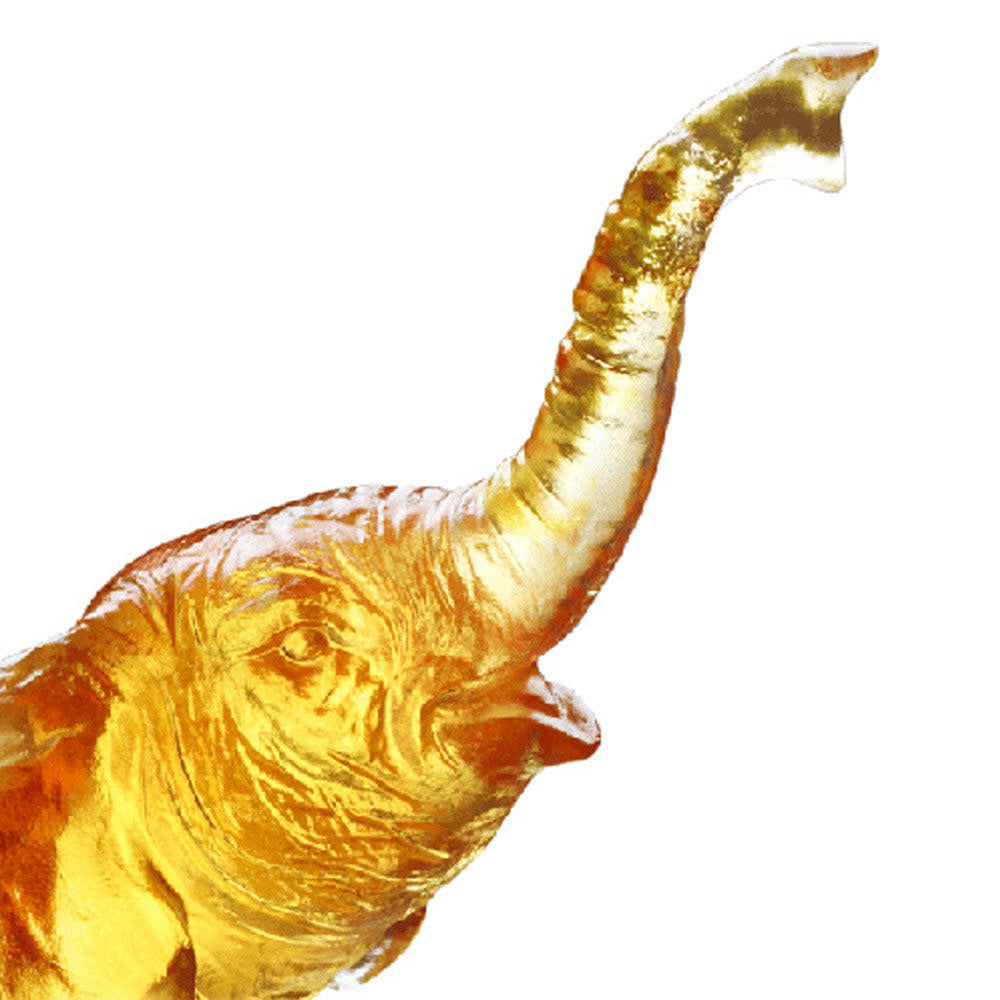 LIULI Crystal Art Forever Toward the Sky - Elephant Figurine (Ambition)