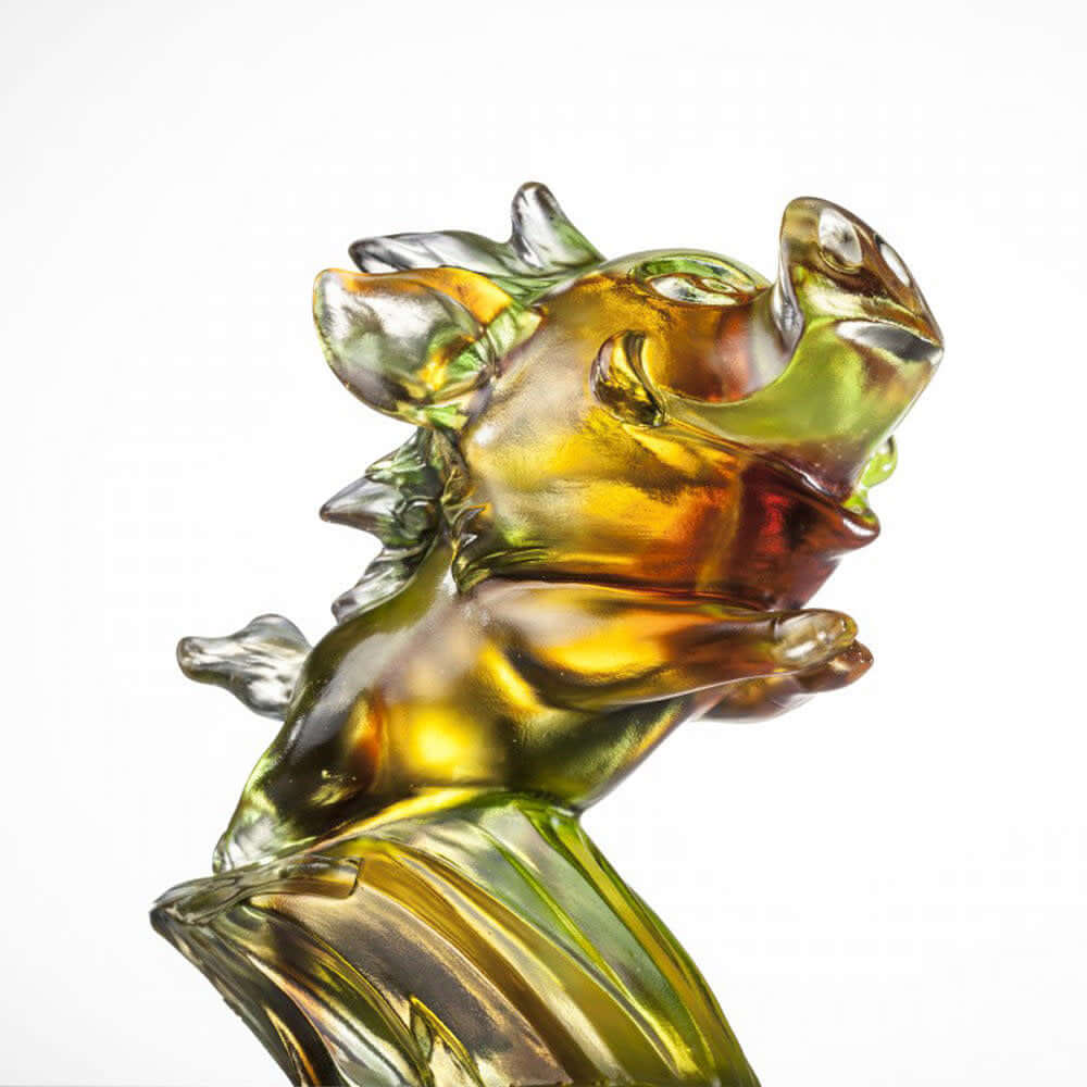 LIULI Crystal Art Crystal Animal, Pig, In Pursuit of Dreams