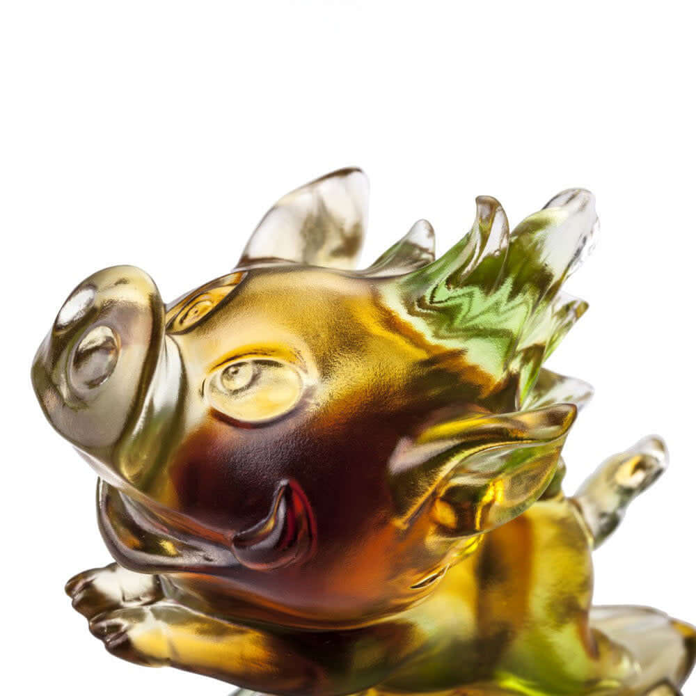 LIULI Crystal Art Crystal Animal, Pig, In Pursuit of Dreams