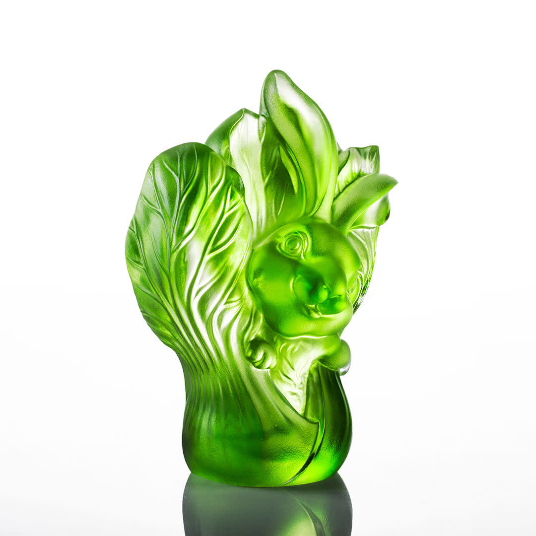 LIULI Crystal Art Crystal Rabbit, Year of the Rabbit, "Familiar, Fortuitous"