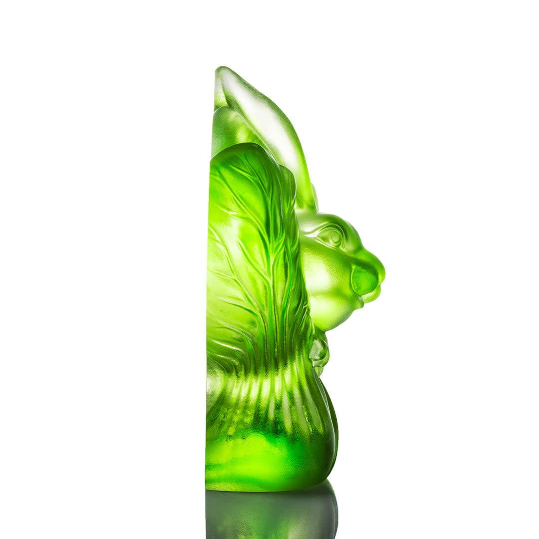LIULI Crystal Art Crystal Rabbit, Year of the Rabbit, "Familiar, Fortuitous"