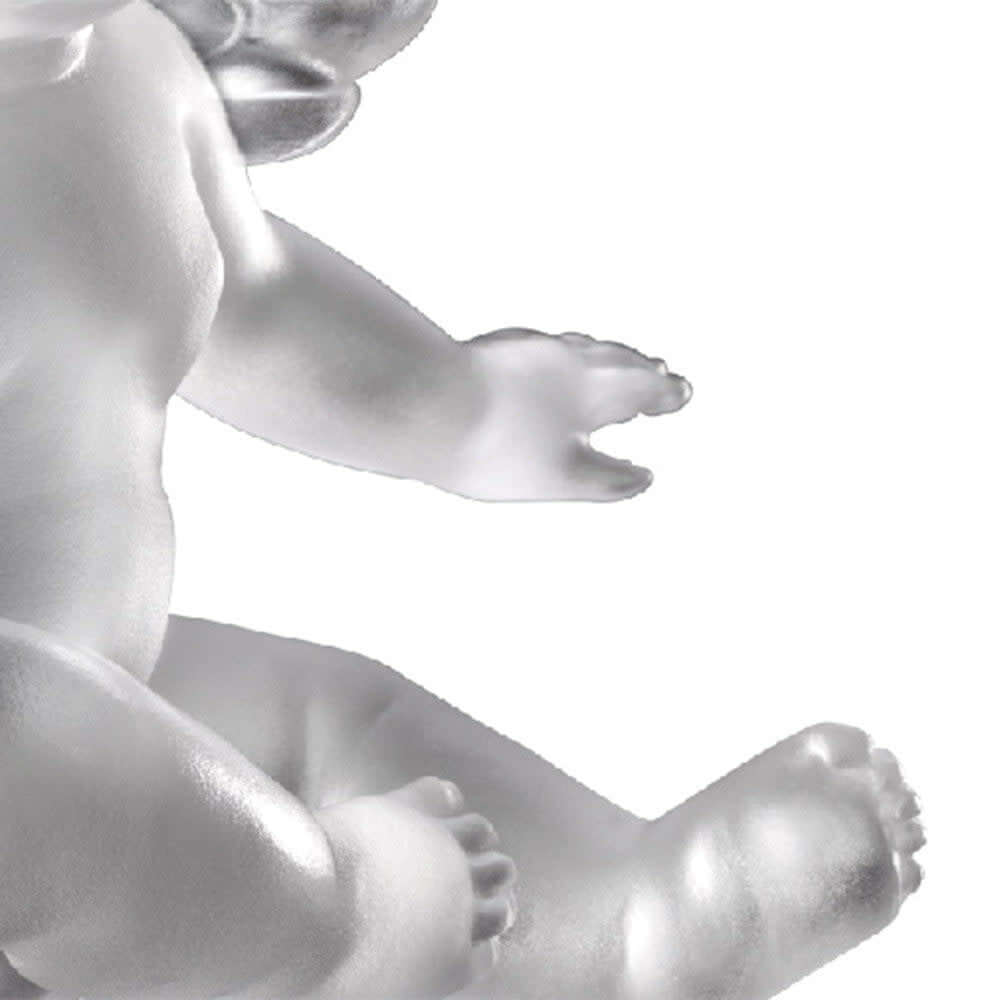 LIULI Crystal Art Crystal Angel Figurine, "Joy of Music, Love is A Song"