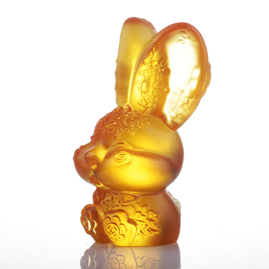 LIULI Crystal Art Crystal Zodiac Bunny, Year of the Rabbit, Darling