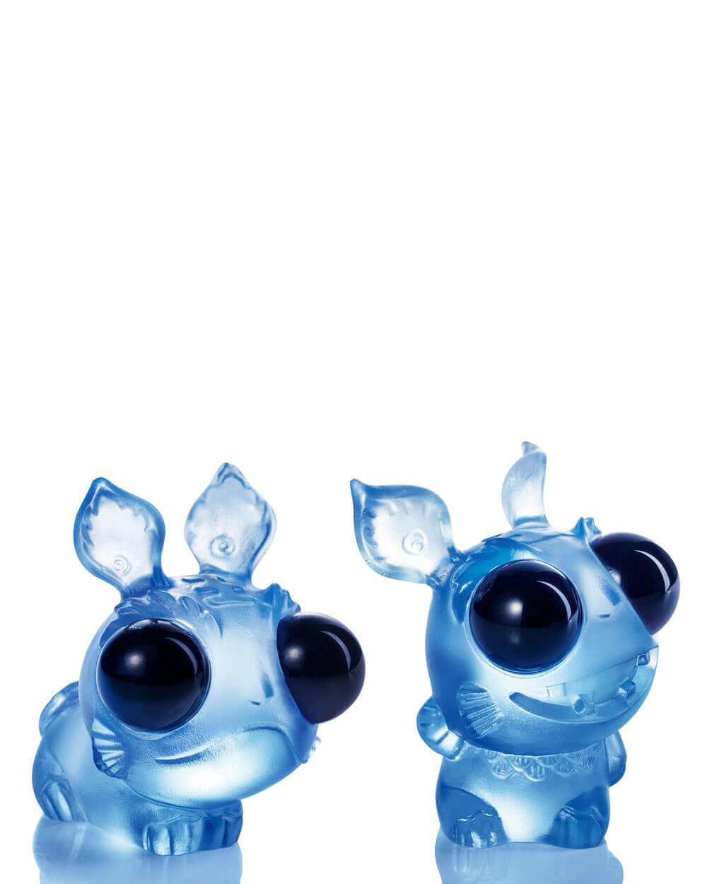 LIULI Crystal Art Crystal Chinese Year of the Tiger Sculpture, One and the Same- "Invincible Tiger"