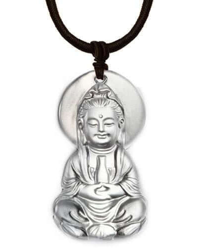 LIULI Crystal Art Crystal "Omnipresent Serenity" Guanyin Pendant Necklace (Limited Edition)