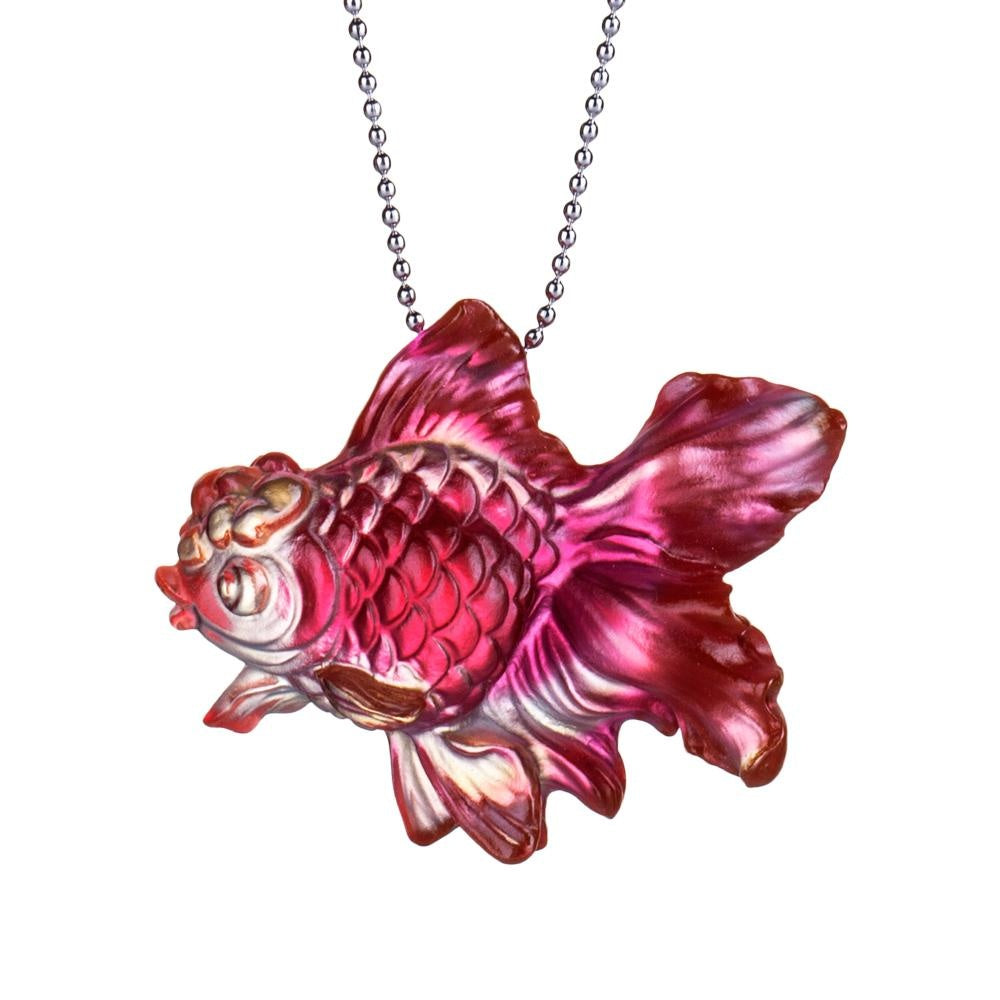 LIULI Crystal Art Crystal Goldfish Pendant Necklace "Upon the Heart"