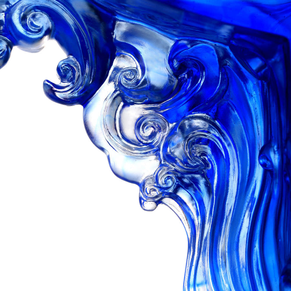 LIULI Crystal Art Ding of Dance Chinese Vessel, "Mild & Firm Virtue"