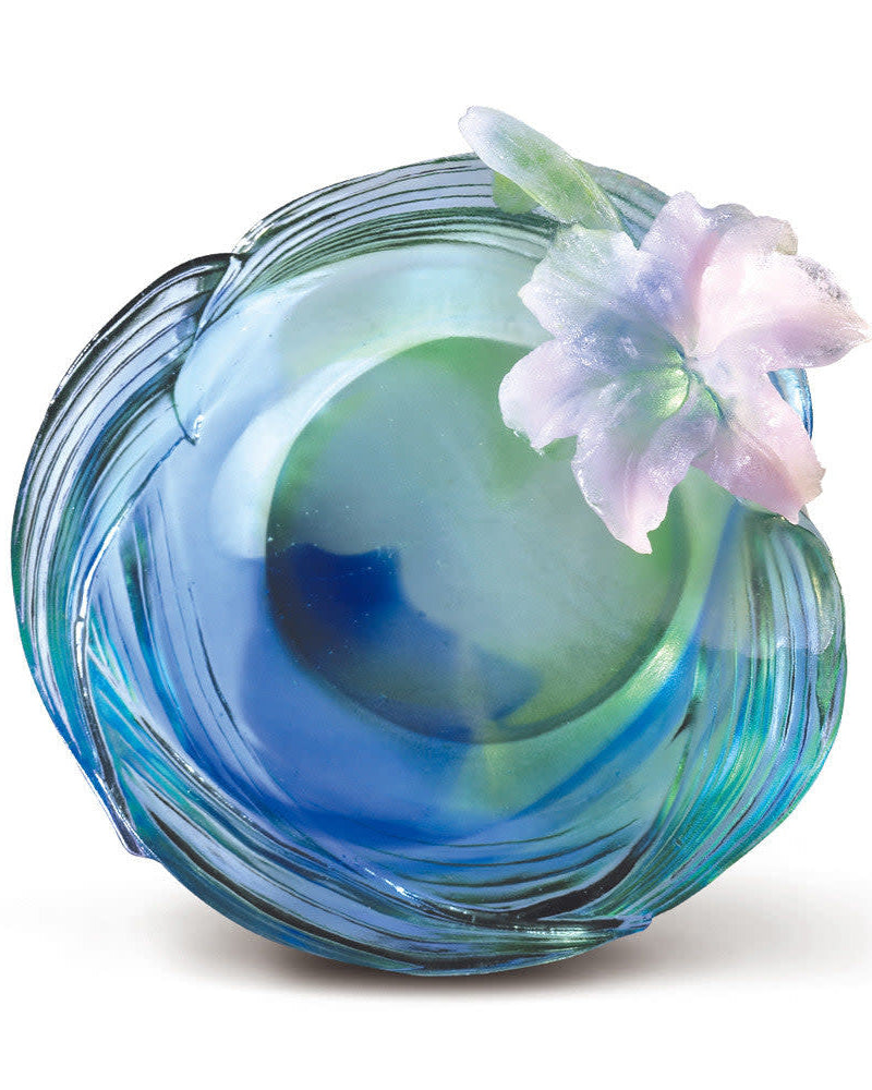 LIULI Crystal Art Crystal Flower, "Flower of the Month, Lily-May"