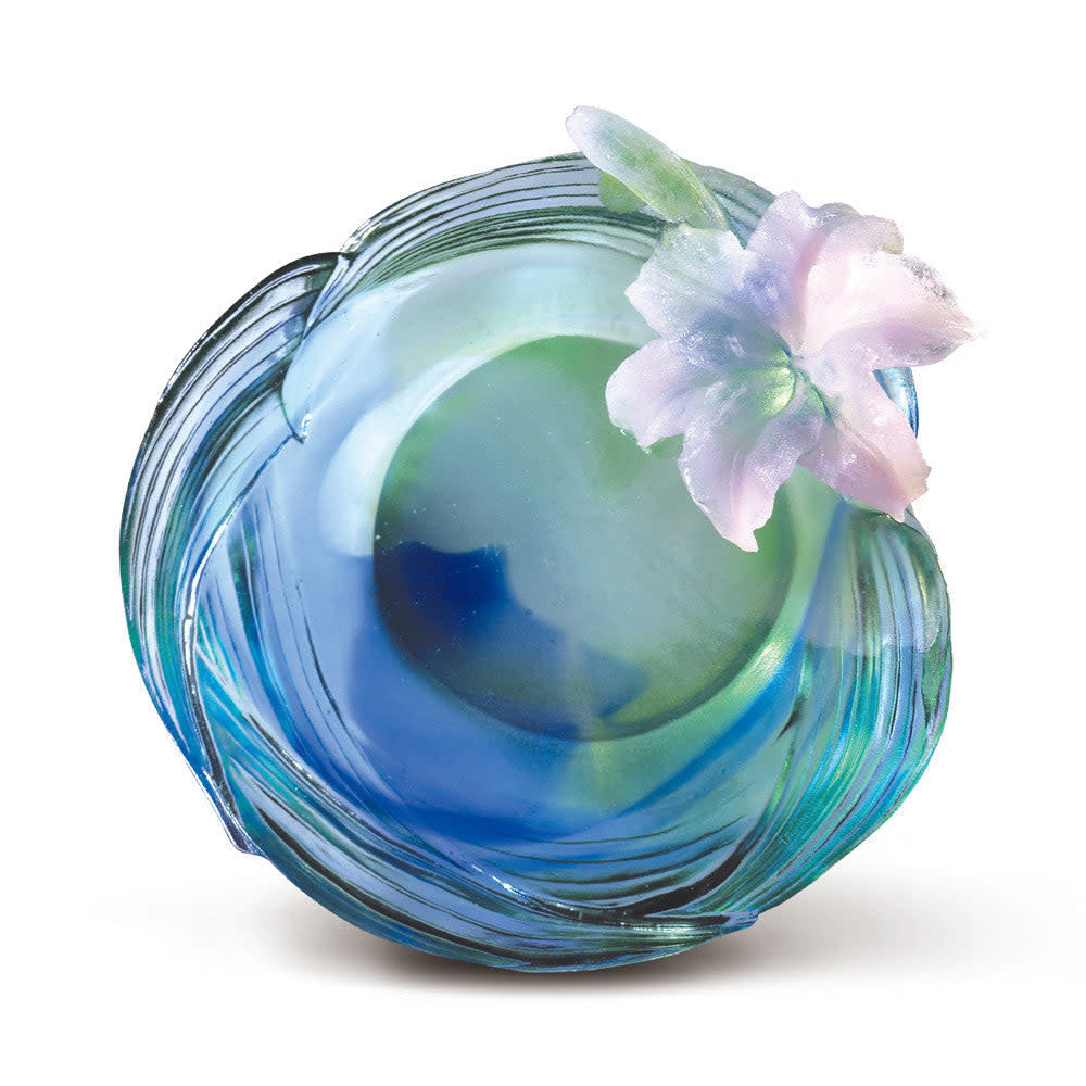 LIULI Crystal Art Crystal Flower, "Flower of the Month, Lily-May"