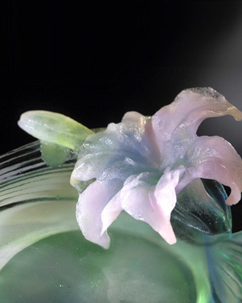 LIULI Crystal Art Crystal Flower, "Flower of the Month, Lily-May"