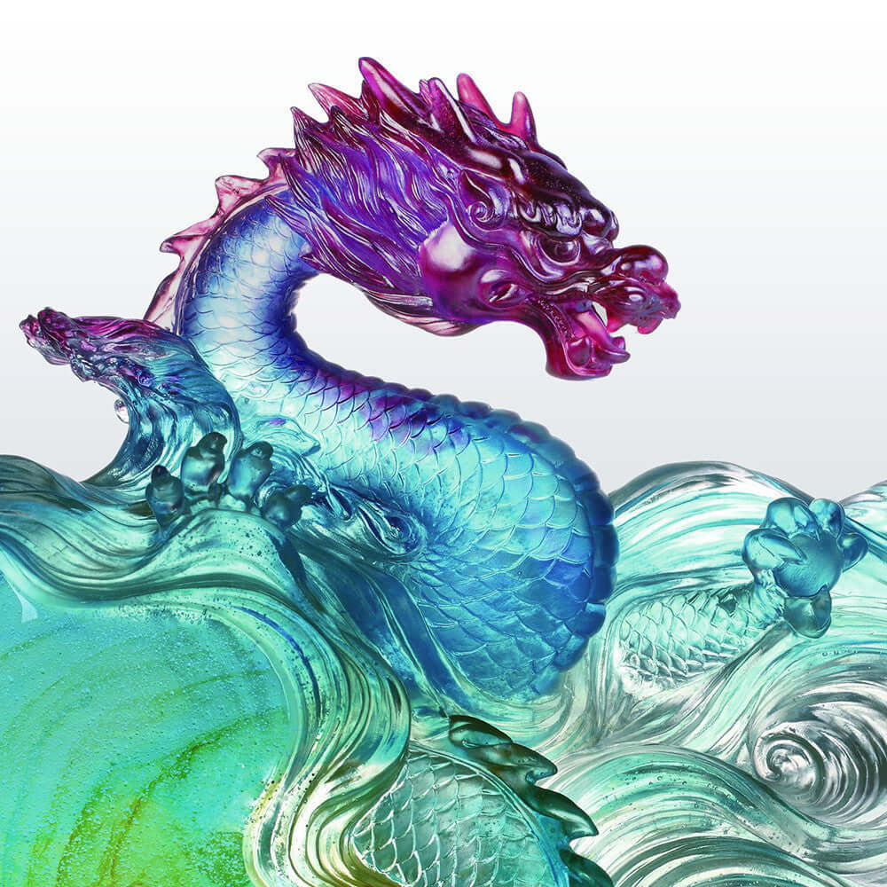 LIULI Crystal Art Crystal Dragon "Celestial Dragon (Encouragement) - Dragon of Evolution"