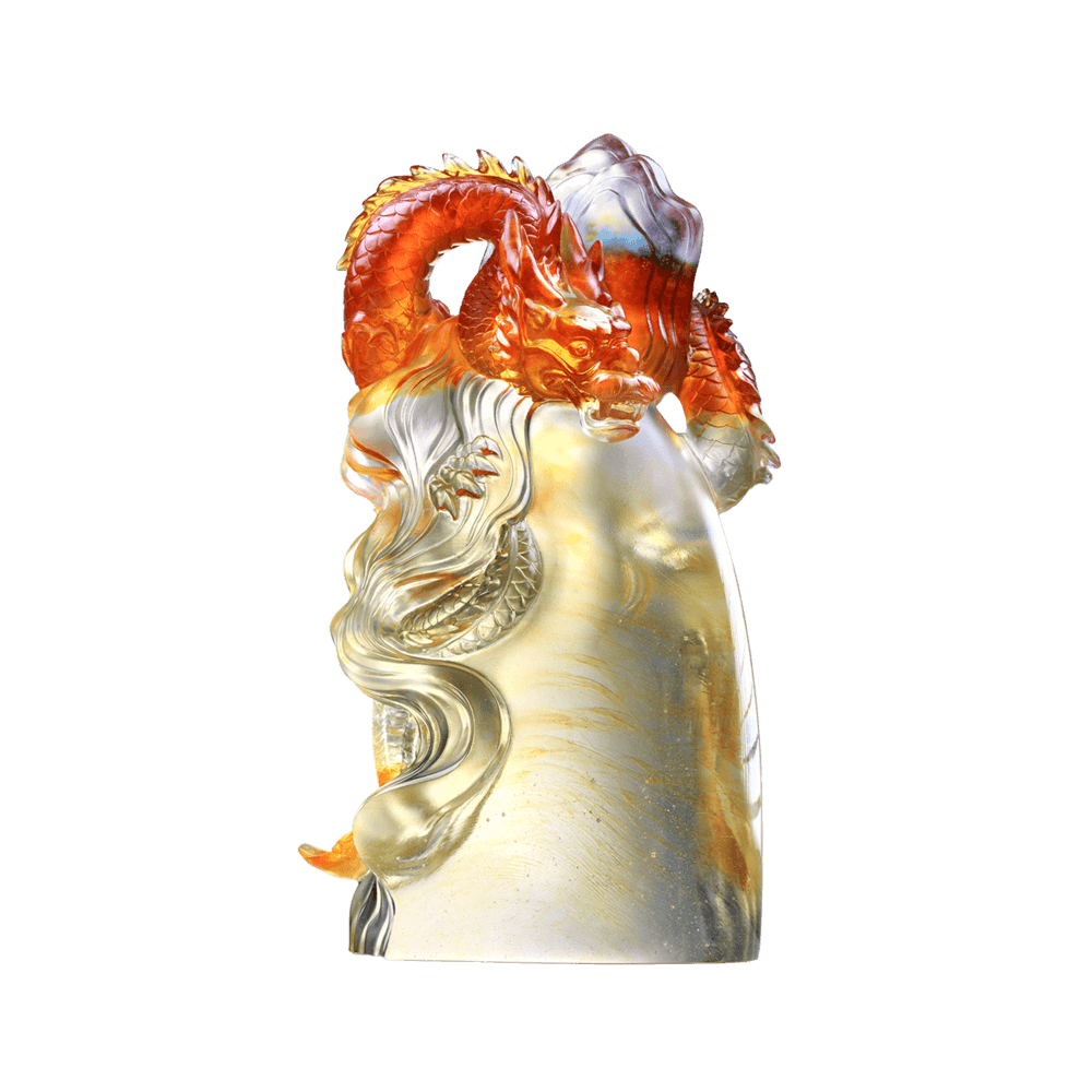 LIULI Crystal Art Crystal Dragon "A Call From the Highest Heaven"