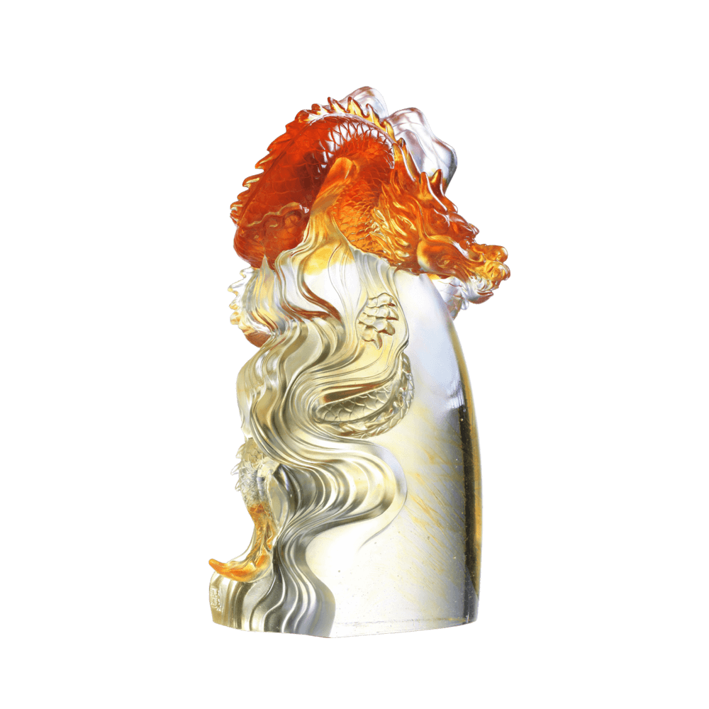 LIULI Crystal Art Crystal Dragon "A Call From the Highest Heaven"