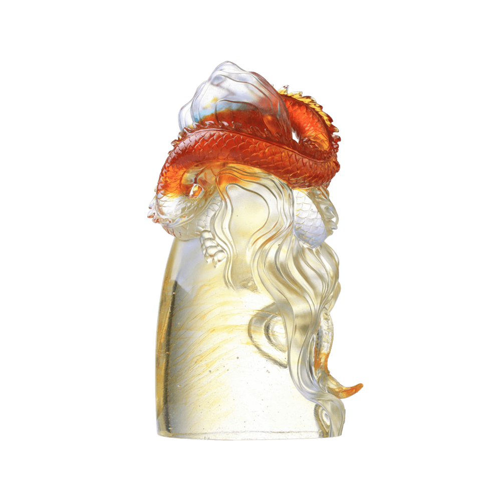 LIULI Crystal Art Crystal Dragon "A Call From the Highest Heaven"