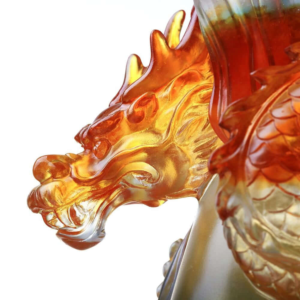 LIULI Crystal Art Crystal Dragon "A Call From the Highest Heaven"