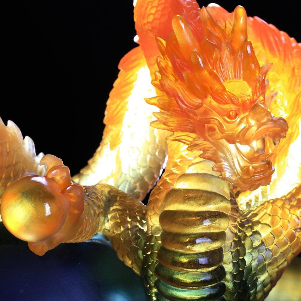 LIULI Crystal Art Crystal Mythical Creature, Dragon, "The Space Between Heaven and Earth"