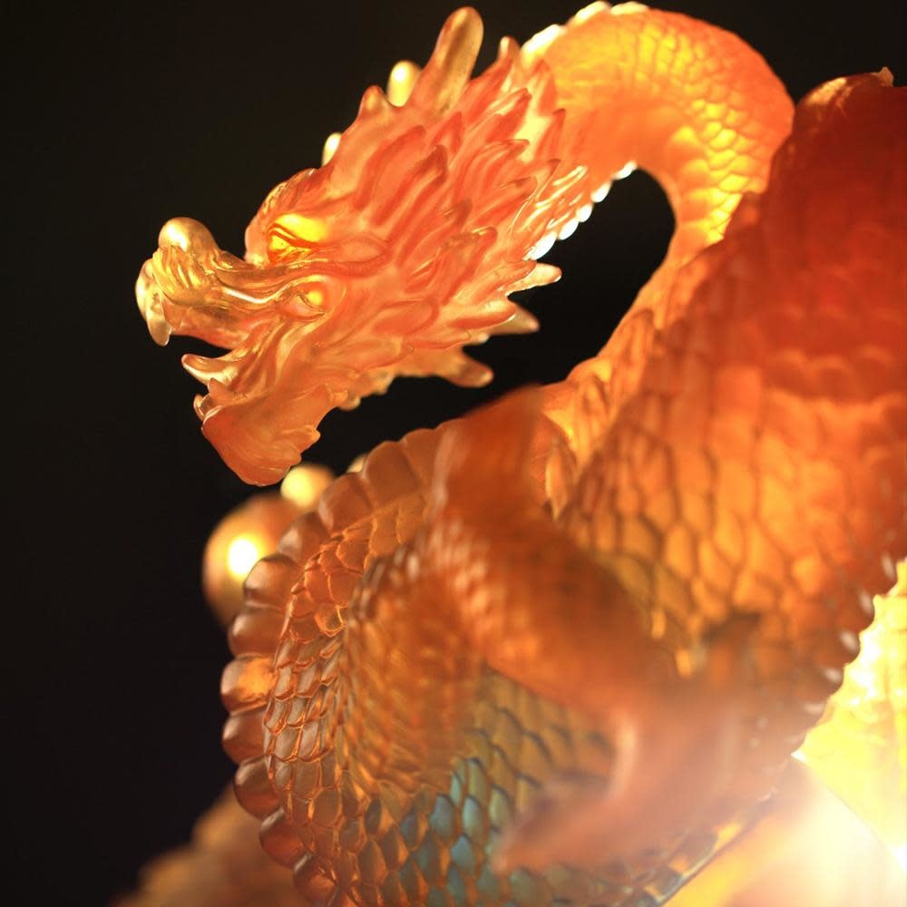 LIULI Crystal Art Crystal Mythical Creature, Dragon, "The Space Between Heaven and Earth"