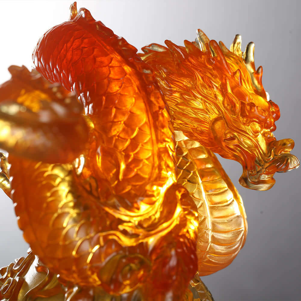 LIULI Crystal Art Crystal Dragon, "Rise of the Dragon"