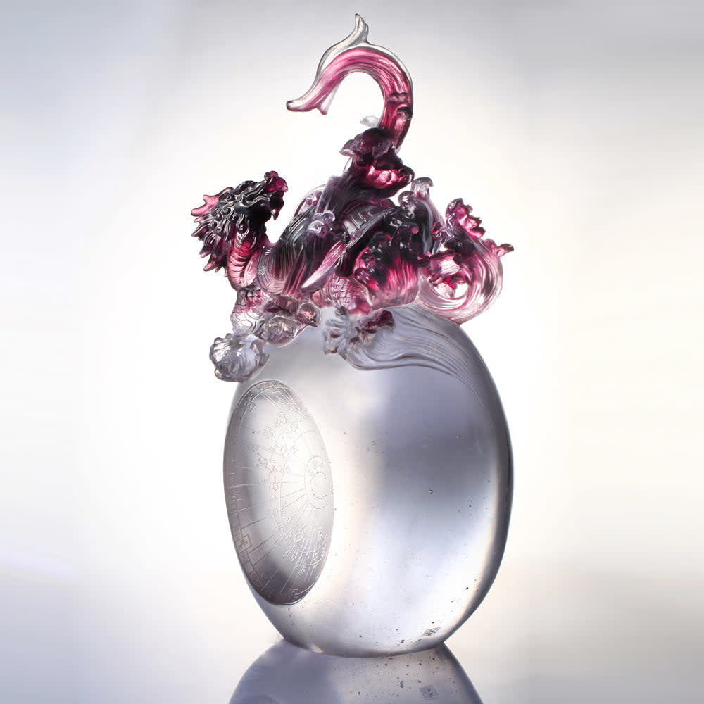 LIULI Crystal Art Crystal Mythical Creature, Guardian, Black Tortoise of the North-"Serenity of the Xuanwu"