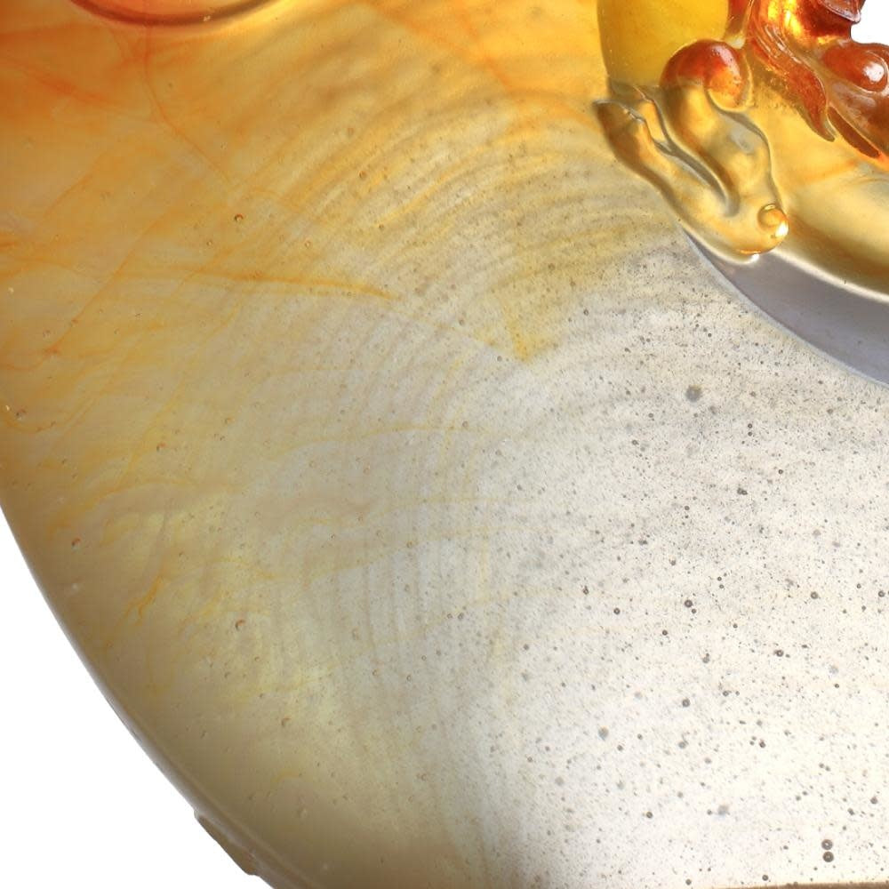 LIULI Crystal Art Crystal Dragon, Son of the Dragon-Chilong, "Collective Heart"