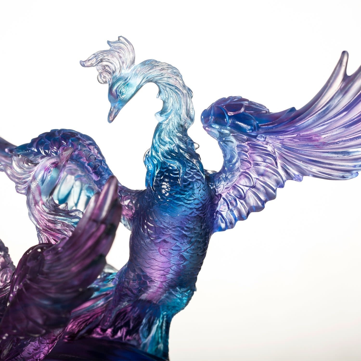 LIULI Crystal Art Crystal Phoenix, "Splendor In The Nine Heavens"