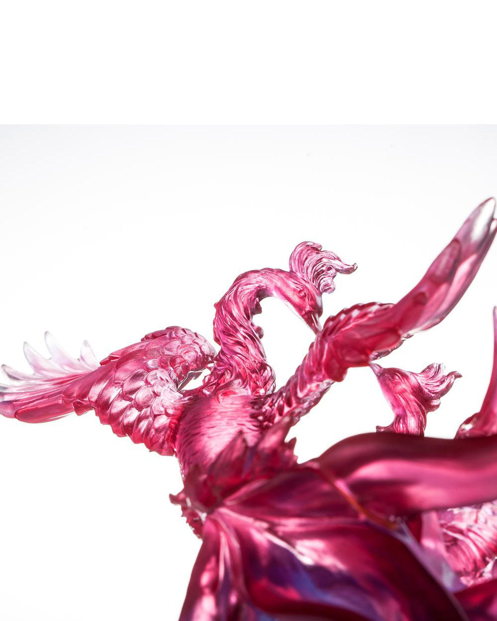 LIULI Crystal Art Crystal Phoenix, "Splendor In The Nine Heavens"
