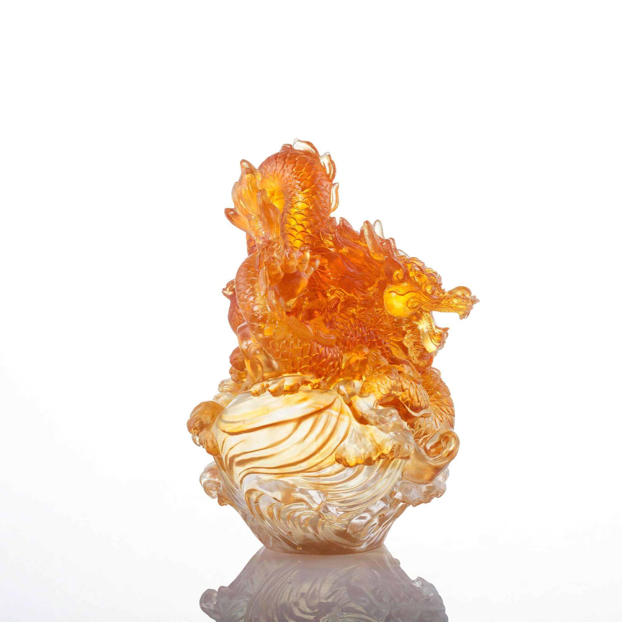 LIULI Crystal Art Crystal Dragon "True Believer - Auspicious Joy"