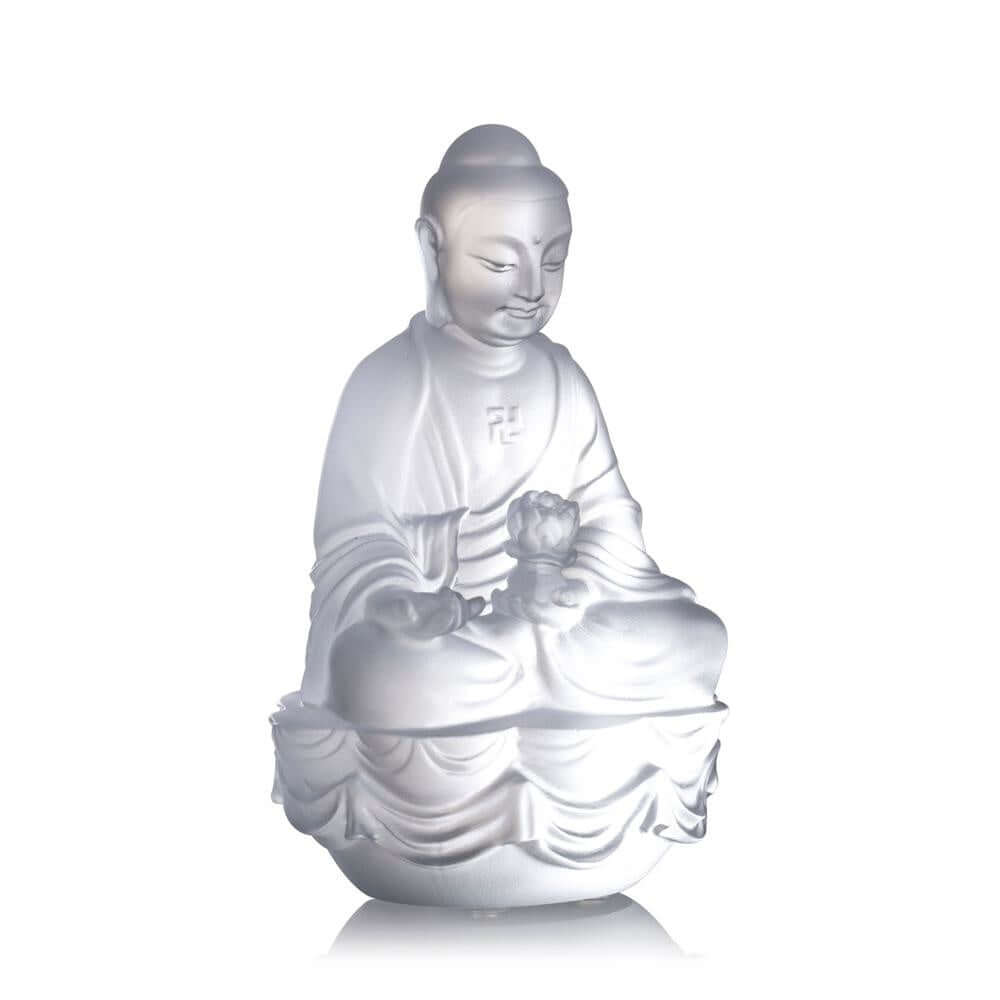 LIULI Crystal Art Crystal Buddhas of the Three Treasures (Set of 3)