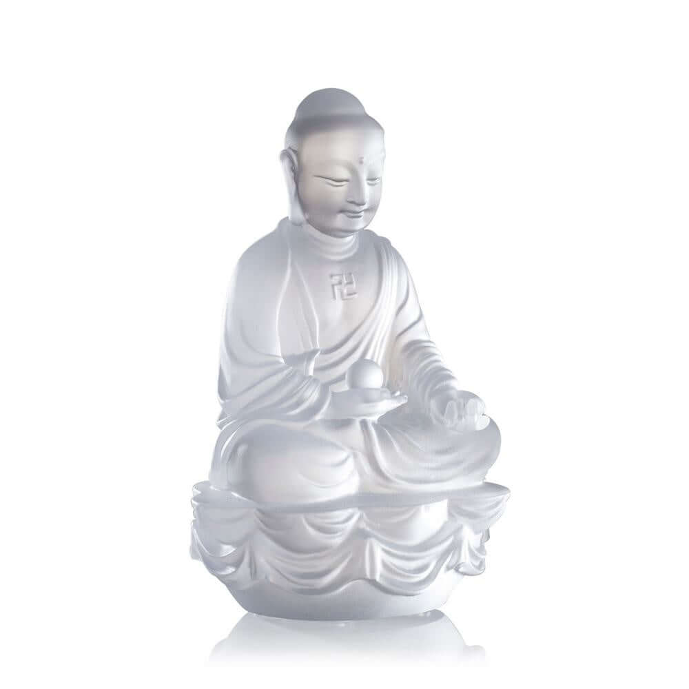 LIULI Crystal Art Crystal Buddhas of the Three Treasures (Set of 3)