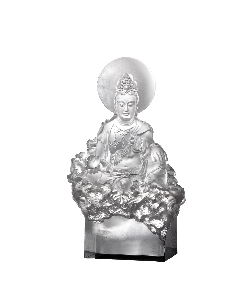 LIULI Crystal Art Crystal Buddha, Guanyin, Light Exists Because of Love-Tranquil, at Peace