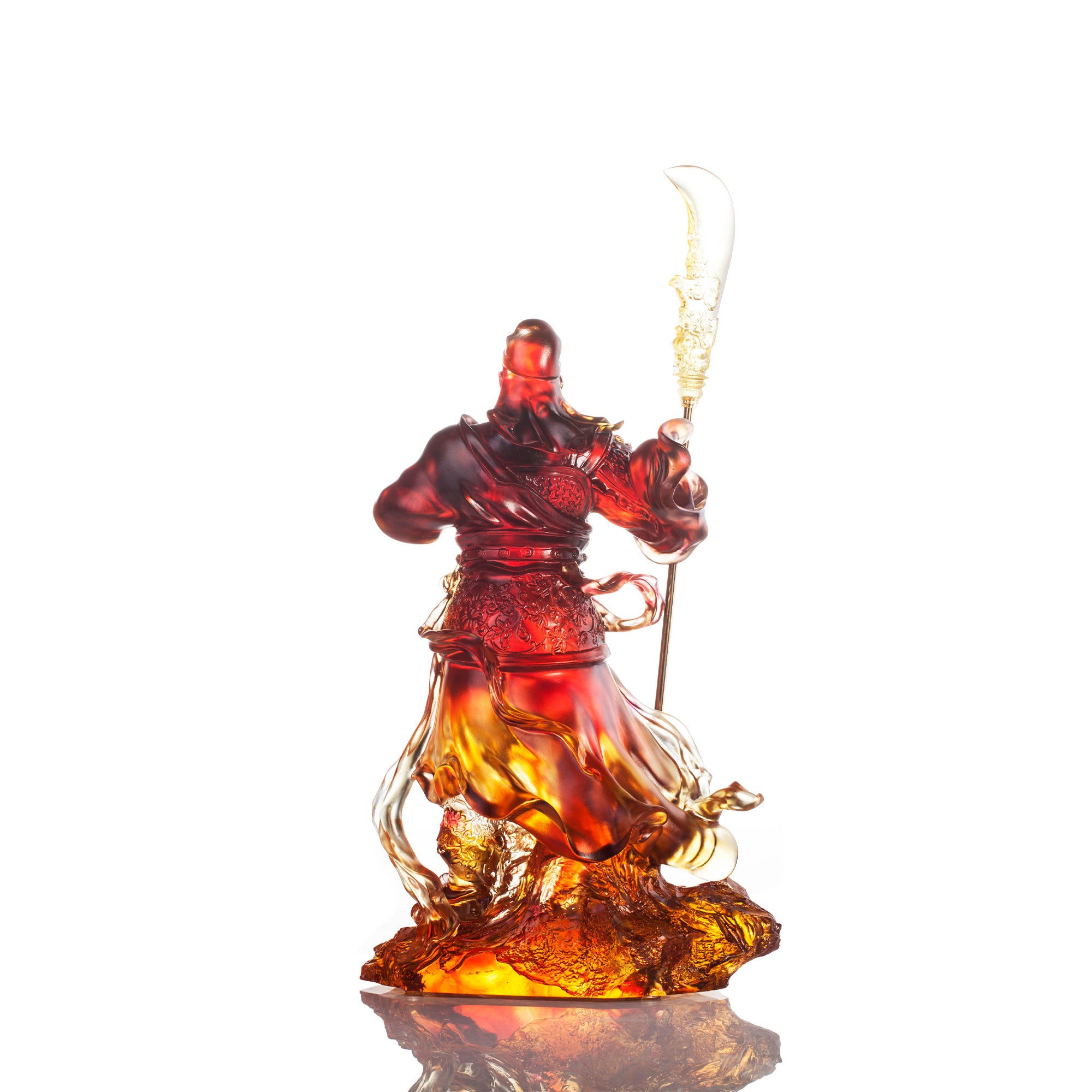 LIULI Crystal Art Crystal Guan Gong, "Upholding Righteousness and Courage"