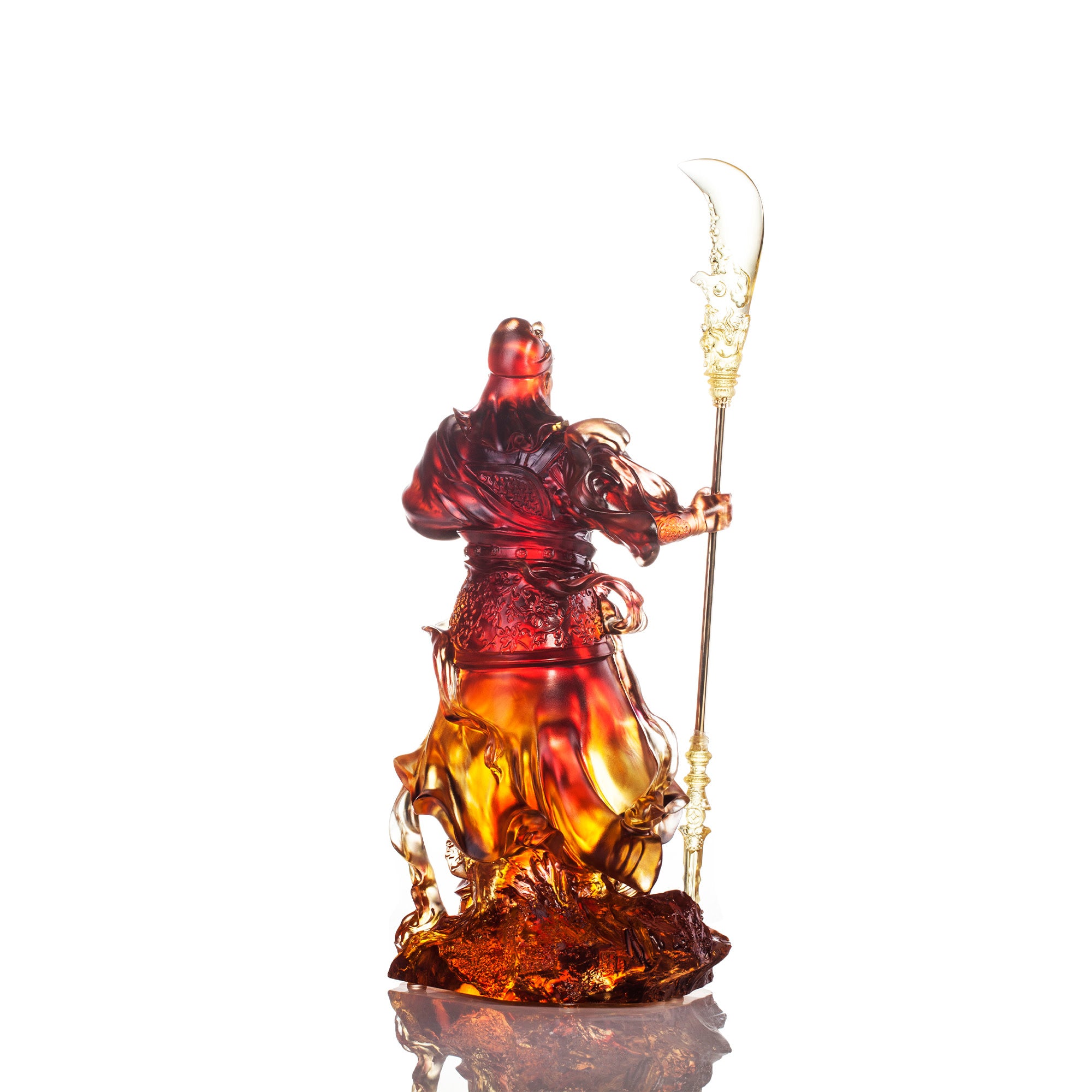 LIULI Crystal Art Crystal Guan Gong, "Upholding Righteousness and Courage"