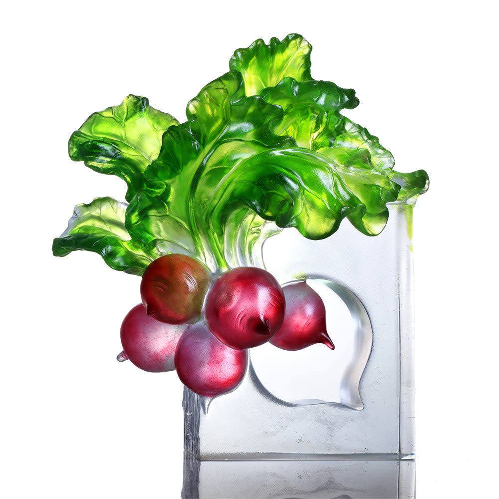 LIULI Crystal Art Crystal Radish, "The Heart of Our Great Land"