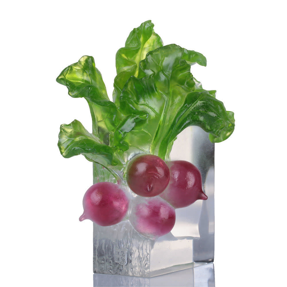 LIULI Crystal Art Crystal Radish, "The Heart of Our Great Land"
