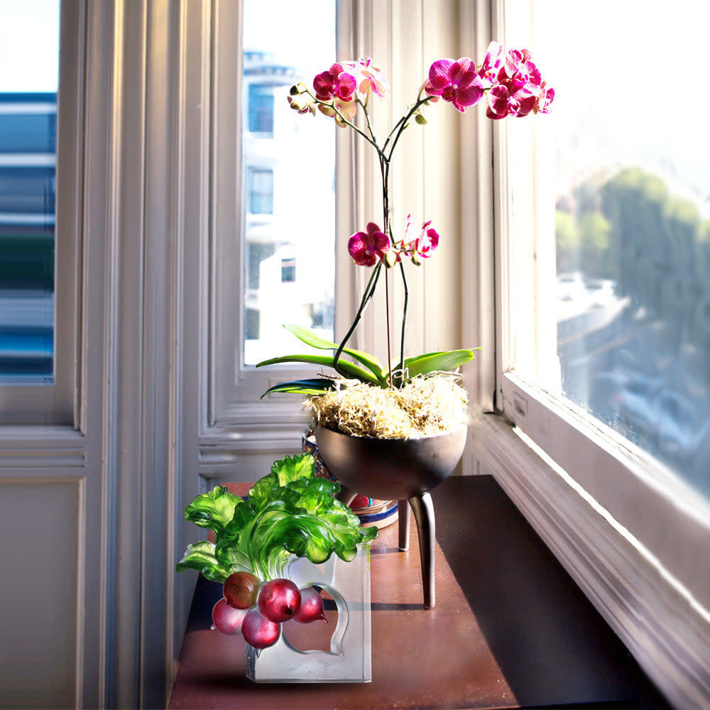 LIULI Crystal Art Crystal Radish, "The Heart of Our Great Land"