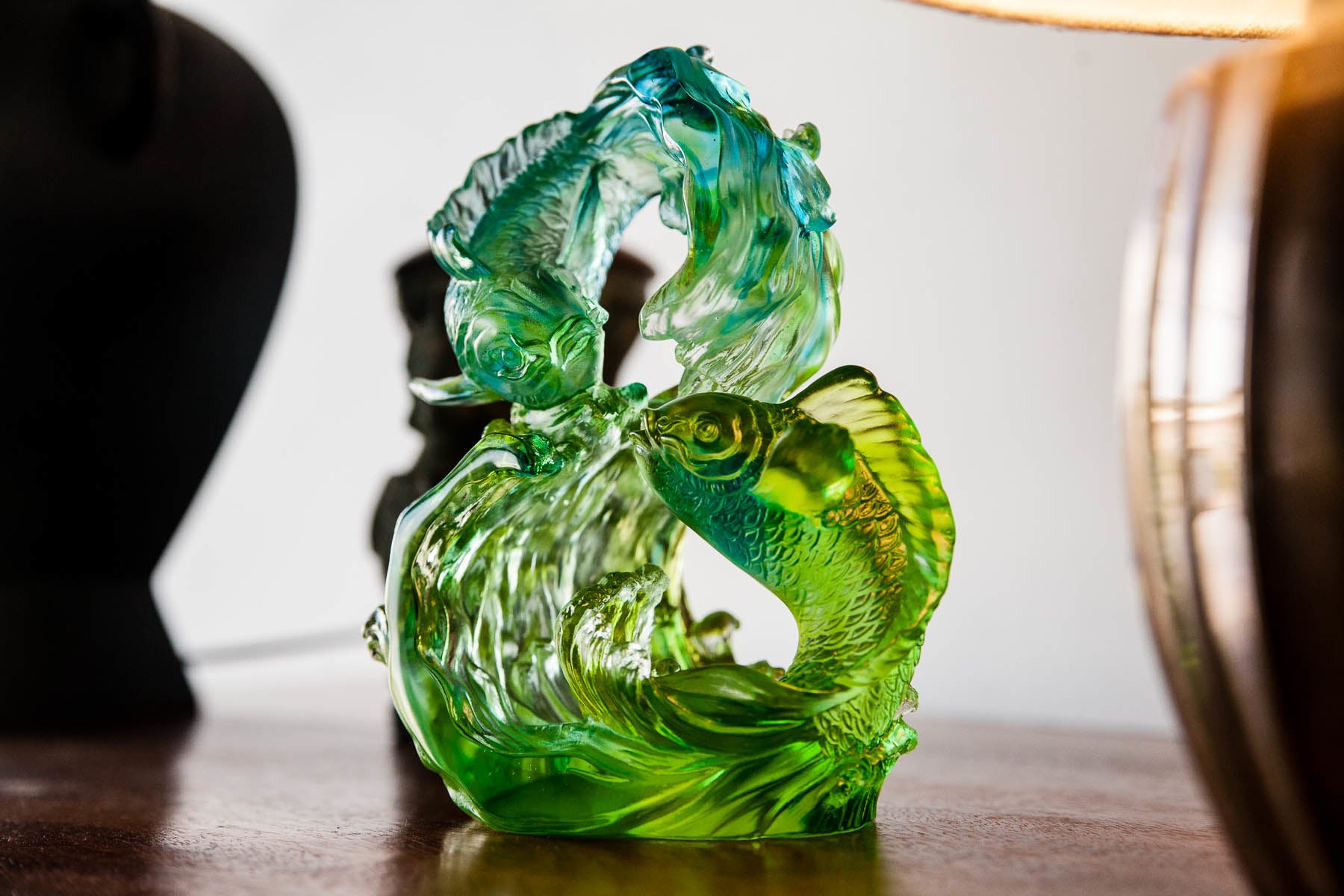 LIULI Crystal Art Crystal Koi Infinity (Limited Edition)