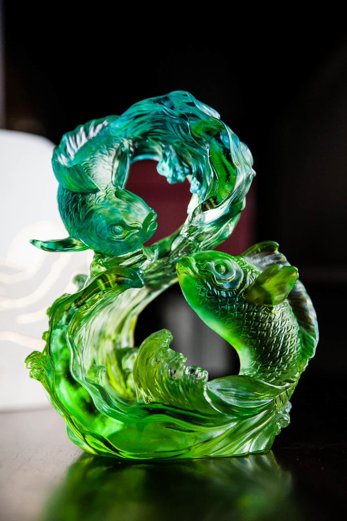 LIULI Crystal Art Crystal Koi Infinity (Limited Edition)