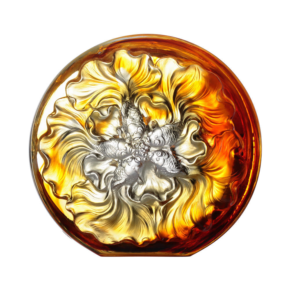 LIULI Crystal Art Crystal Fish, Goldfish, Grand Fulfillment