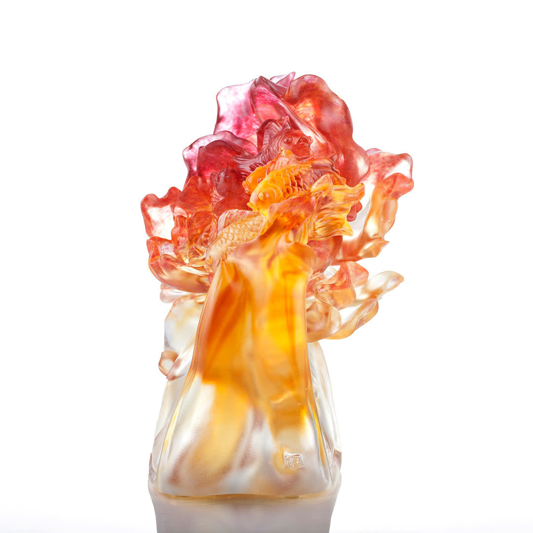 LIULI Crystal Art Crystal Flower "Joyously, Swimmingly"