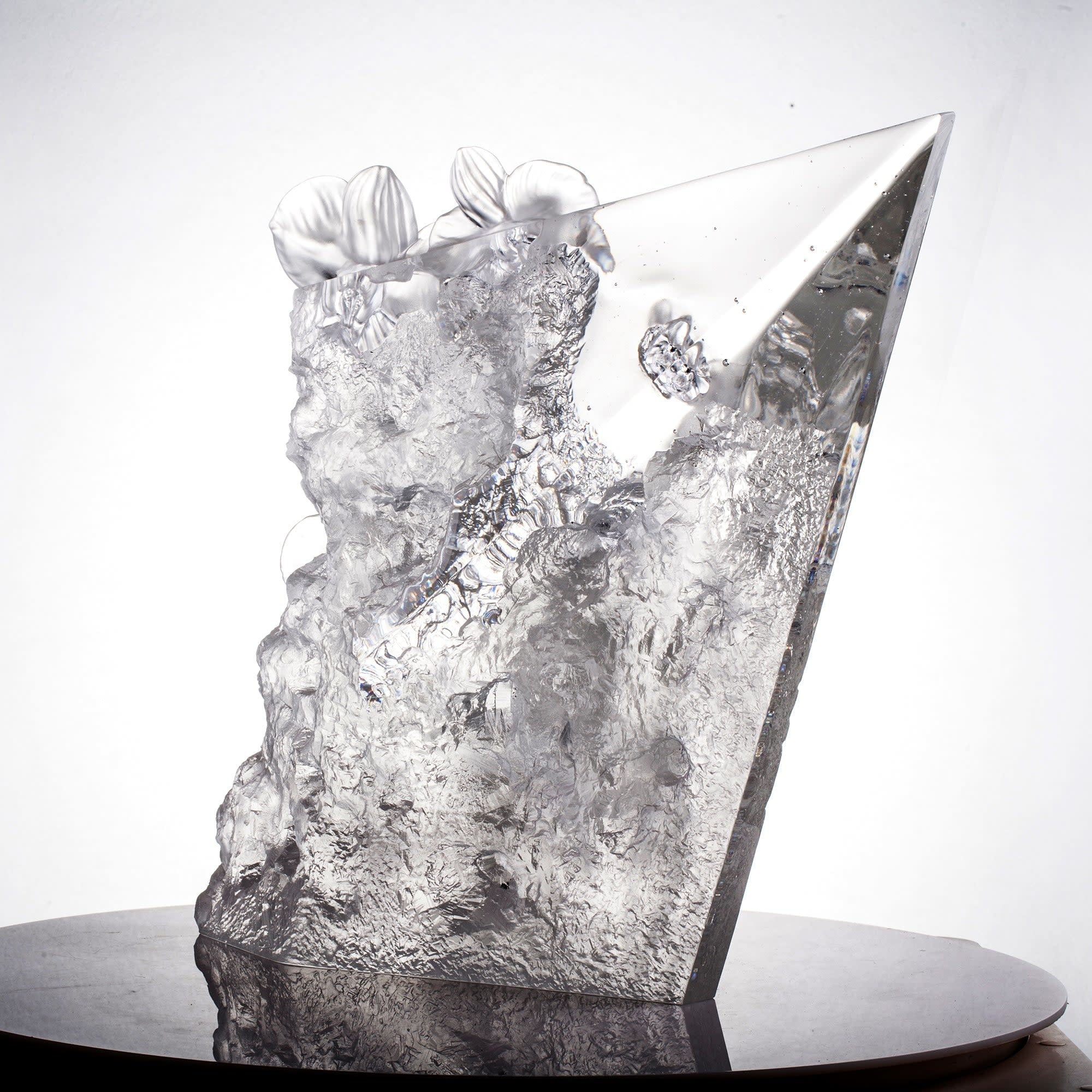 LIULI Crystal Art Orchid in the Ravine