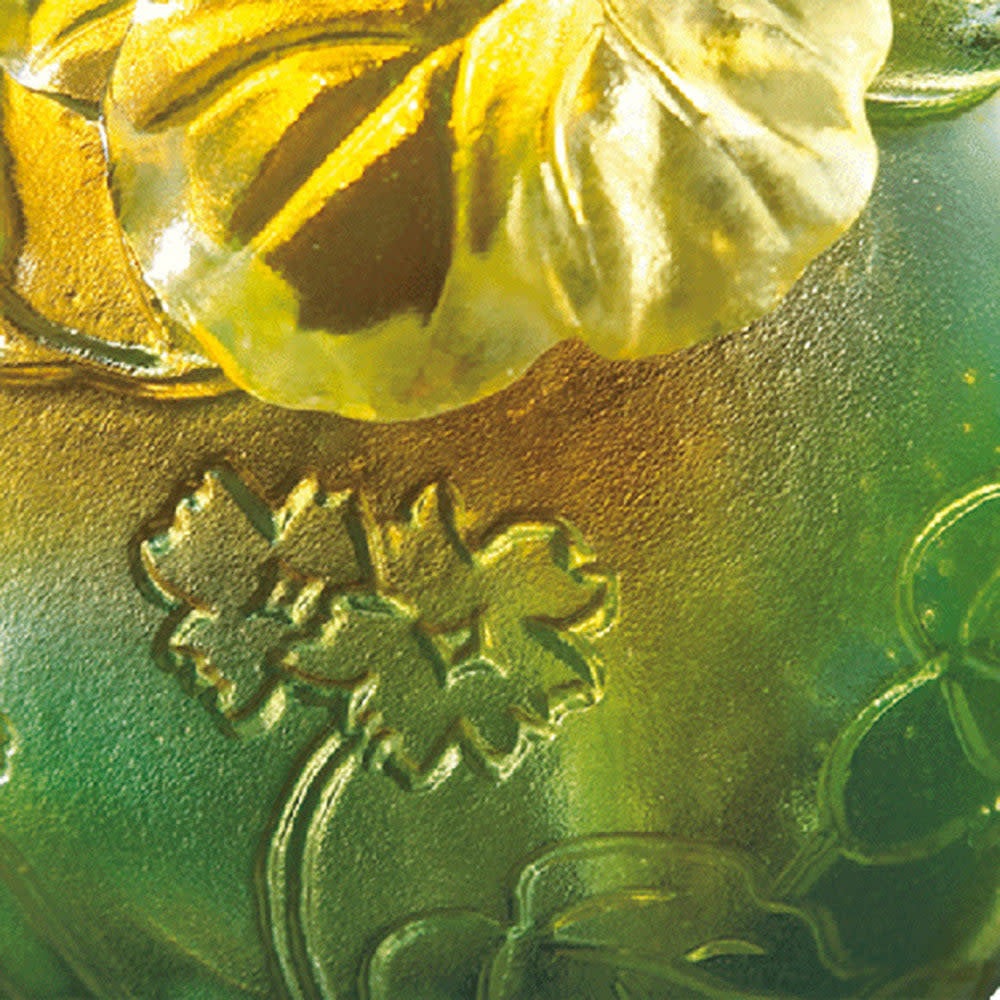 LIULI Crystal Art Crystal Gourd & Mouse, "Our Happiness"