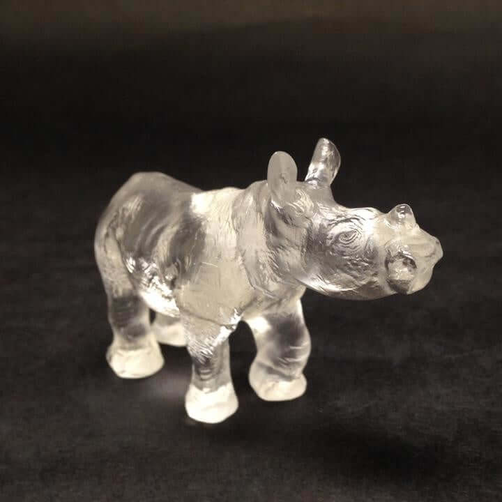 LIULI Crystal Art Crystal Baby Rhinoceros "Don't Scold Me" Figurine