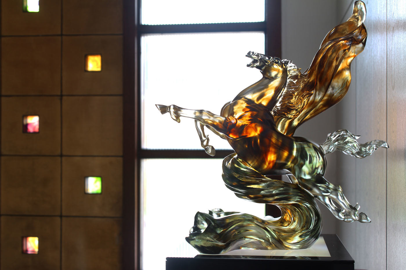 LIULI Crystal Art Victory from the Start - Crystal Horse Figurine