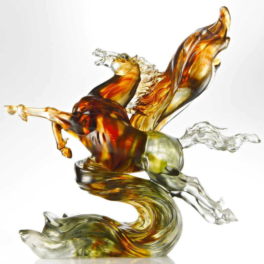 LIULI Crystal Art Victory from the Start - Crystal Horse Figurine