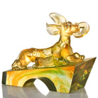 LIULI Crystal Art Crystal Dog, "Generations of Prosperity"
