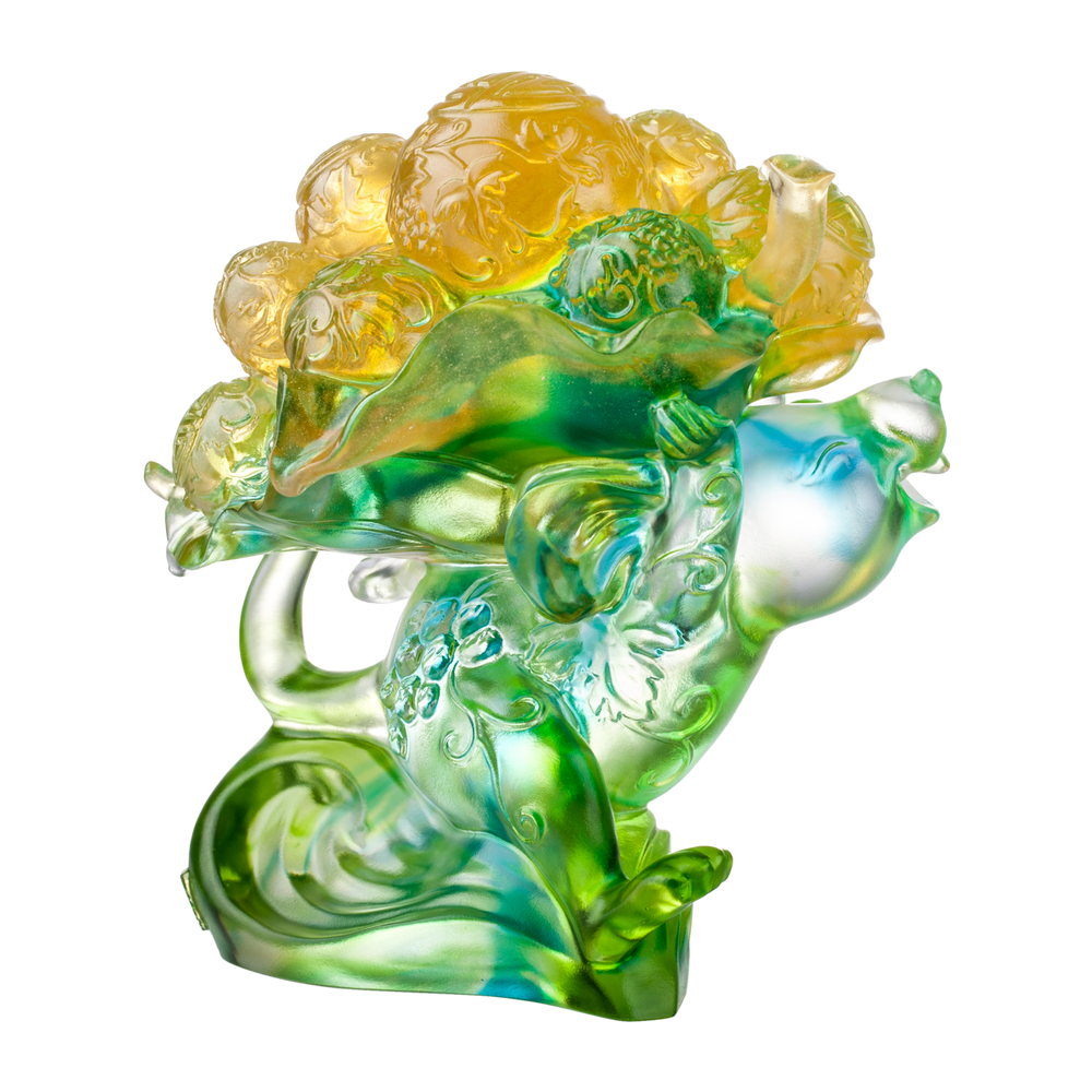 LIULI Crystal Art Crystal Mouse, Year of the Rat, "An Auspicious Delivery"