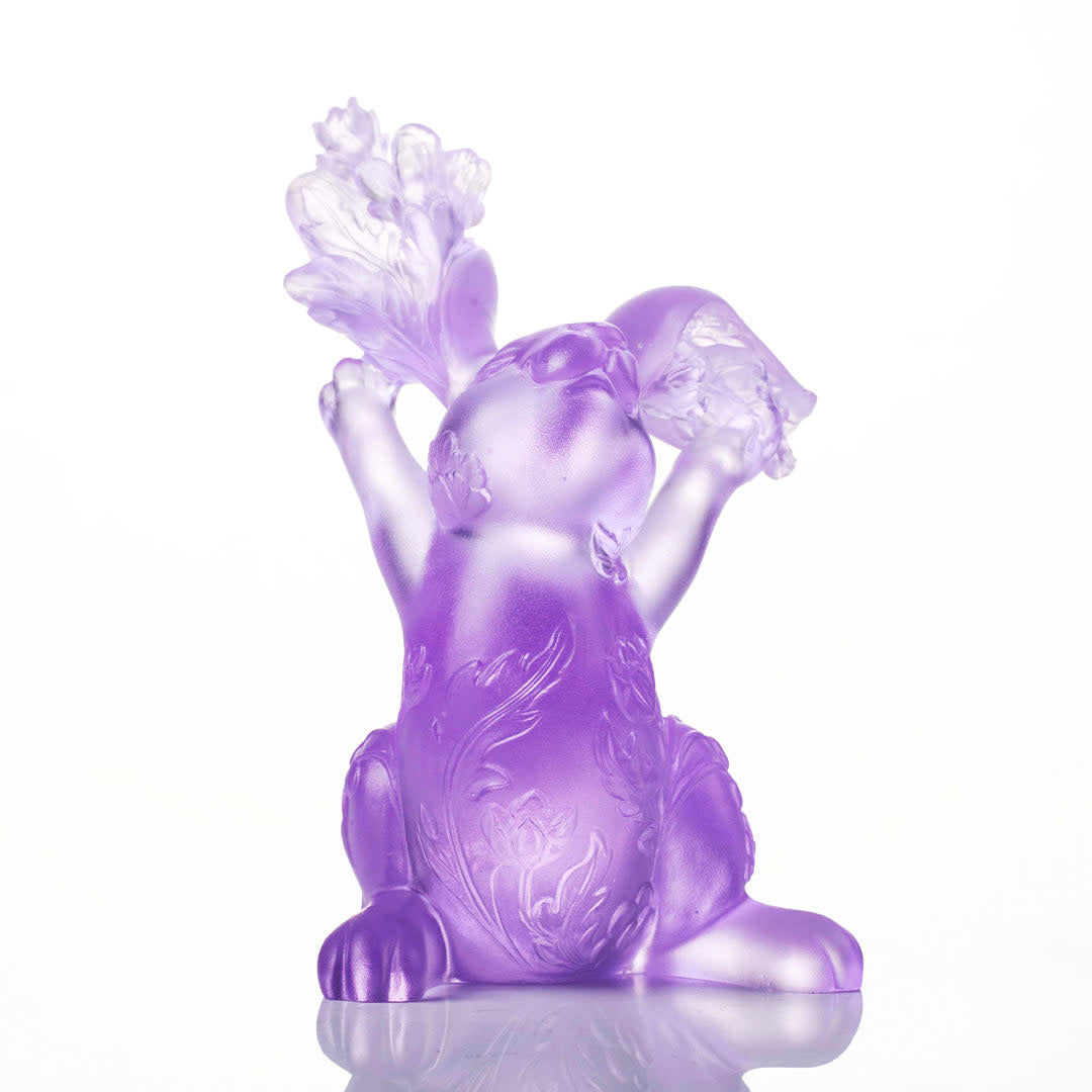 LIULI Crystal Art Crystal Year of the Rabbit "Spring Breeze, Felicitous"