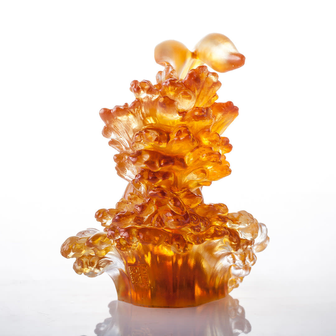 LIULI Crystal Art Crystal Rabbit, Year of the Rabbit, "Advancing with Invincibility"