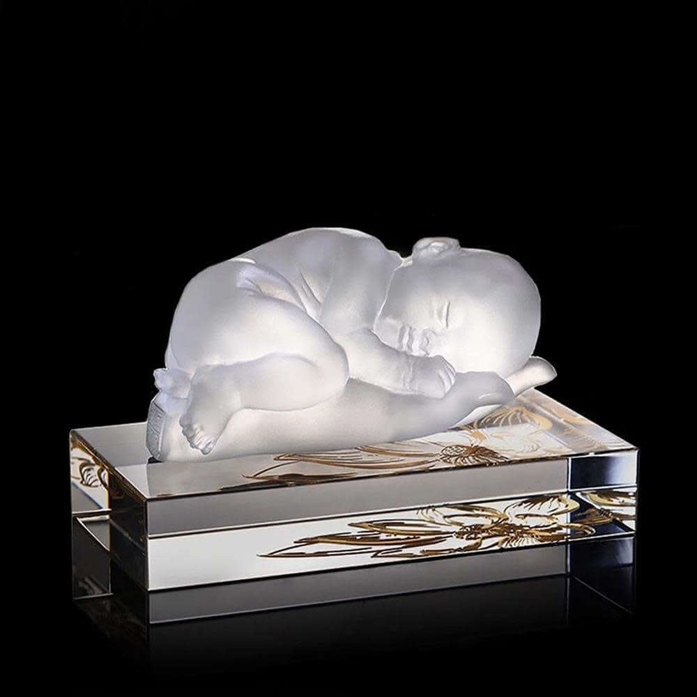 LIULI Crystal Art Crystal Baby Doll with Display Base, "A Great Wish" (Special Edition)